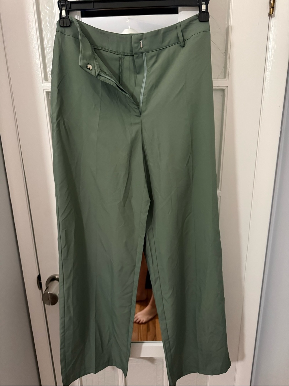 SHEIN Olive Green Wide Leg Dress Pants